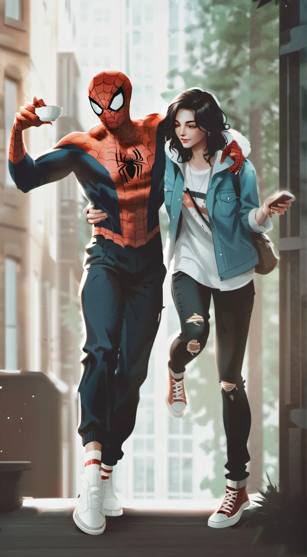 ai character: Spider love background