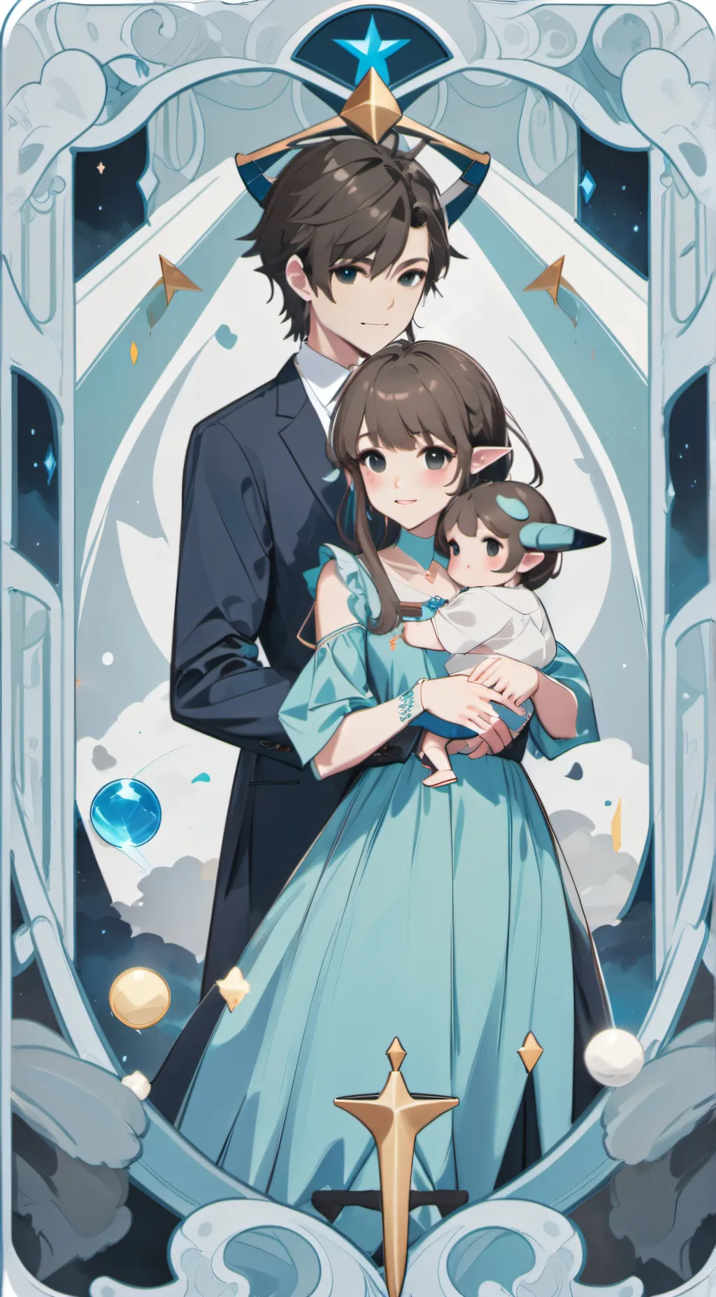 ai character: Zoey and Lily  background
