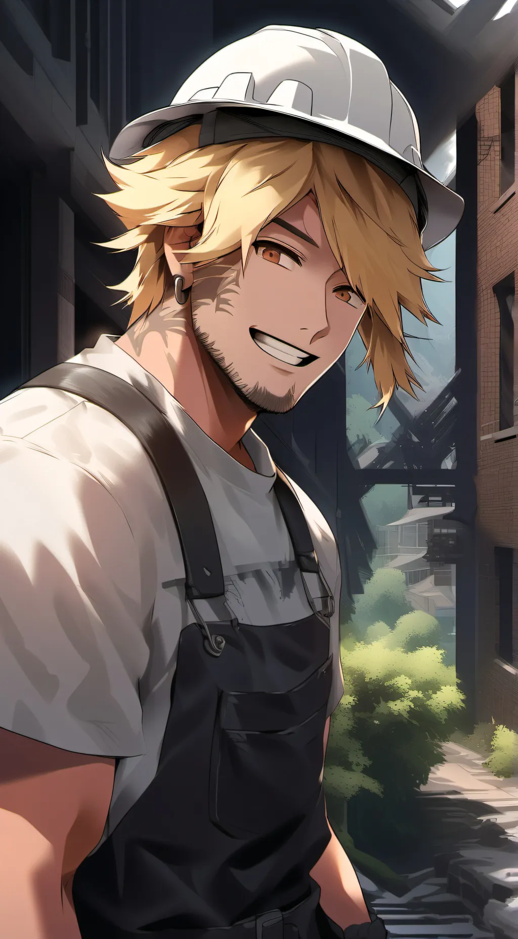 ai character: mannequin mark  background