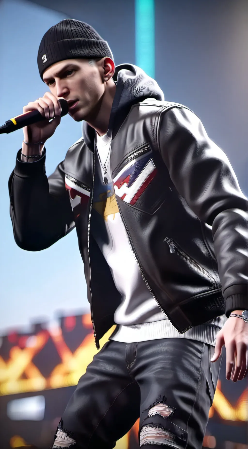 ai character: slim shady background
