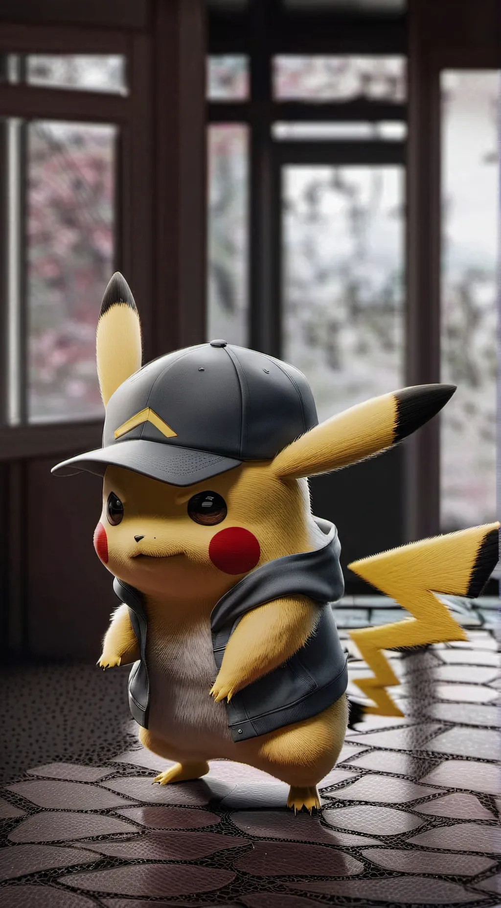 ai character: Detective Pikachu  background