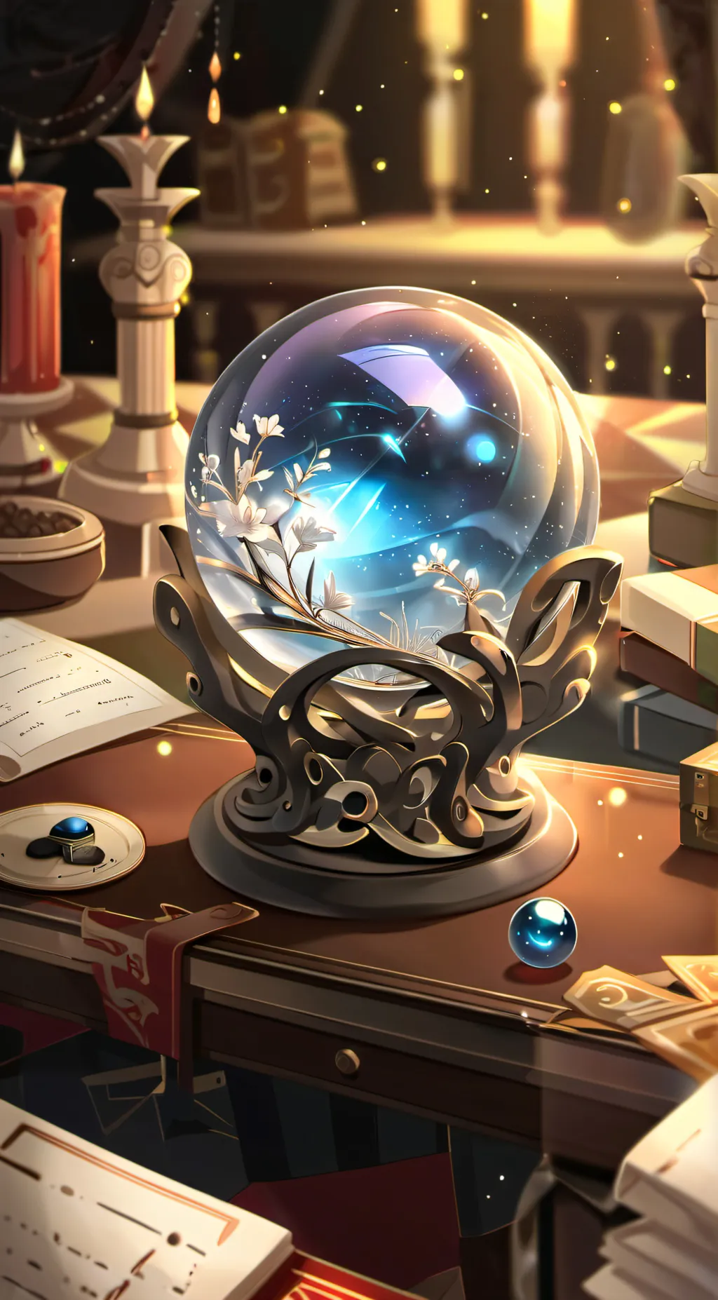 ai character: Crystal ball background