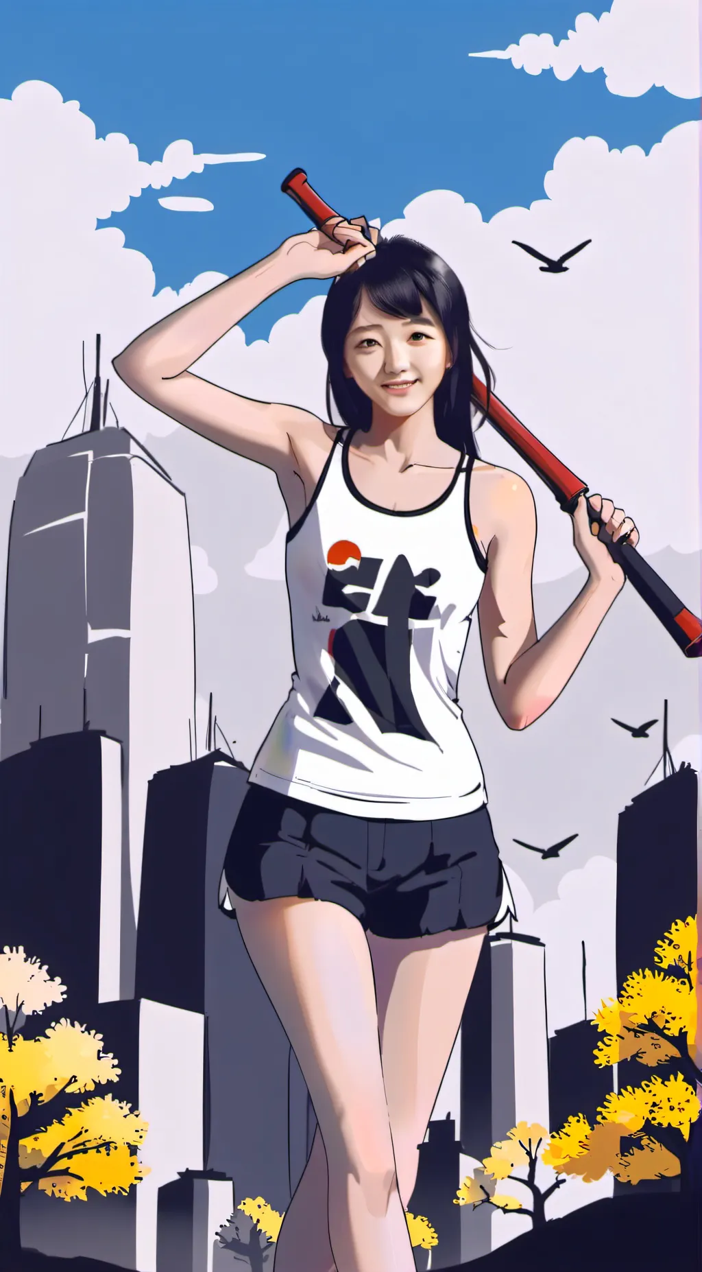 ai character: Riho Yoshioka background