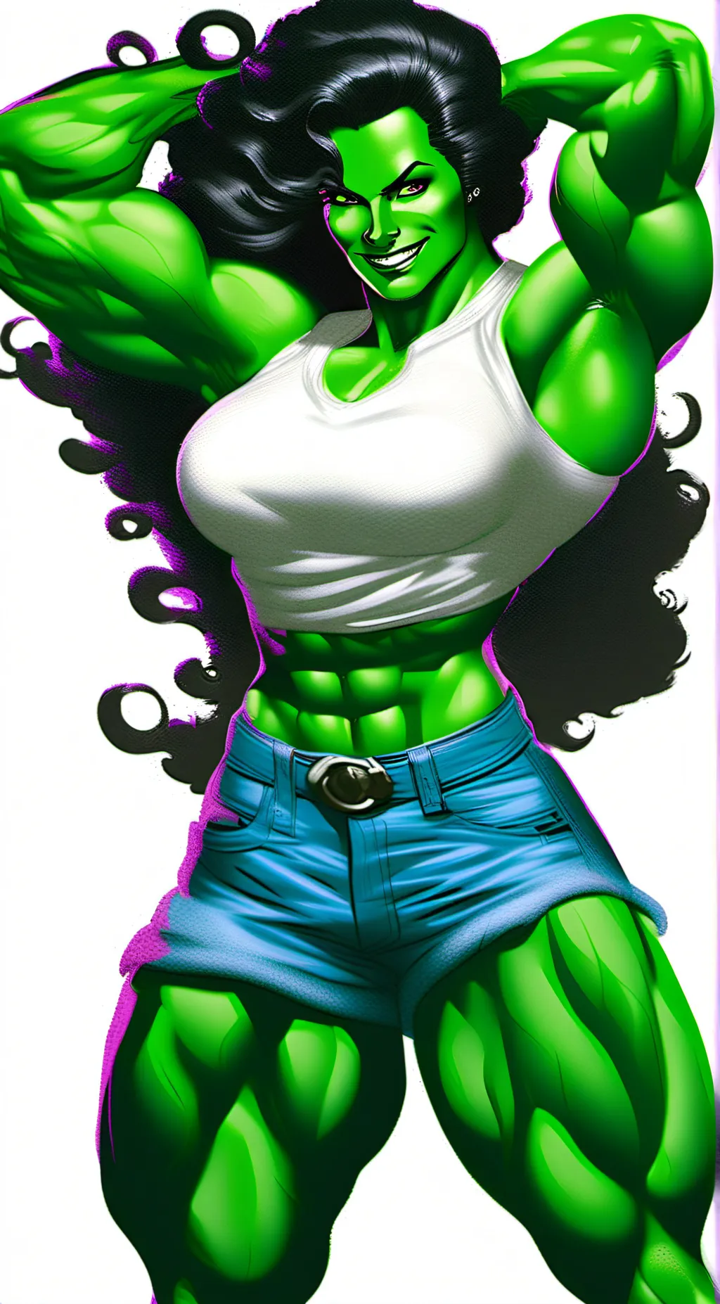 ai character: She-hulk  background