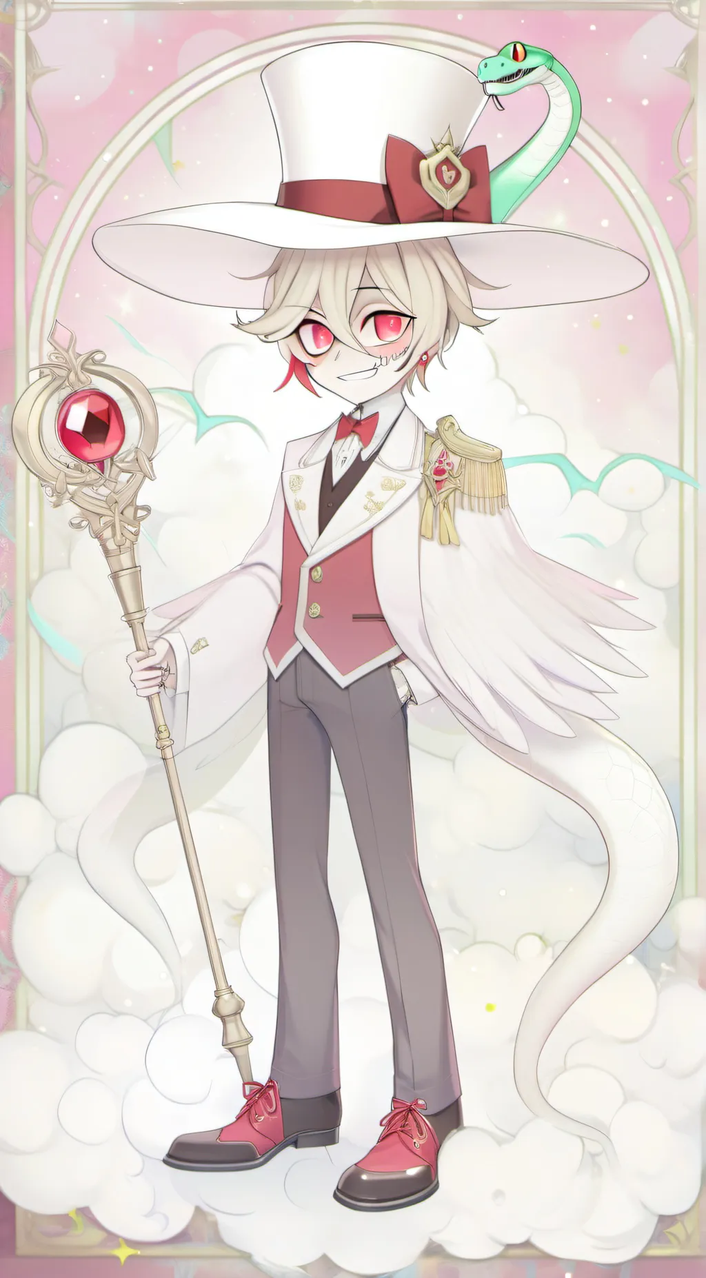 ai character: Lucifer x Alastor background
