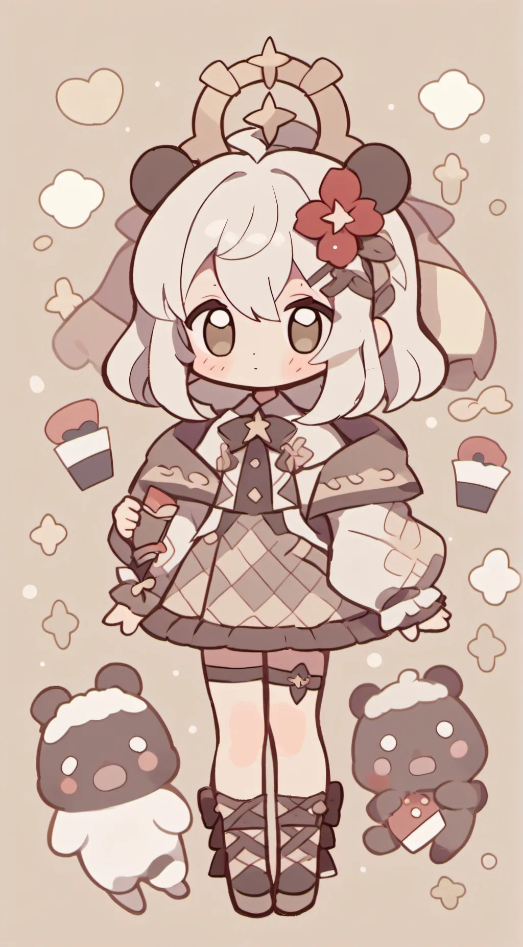 ai character: chibi background