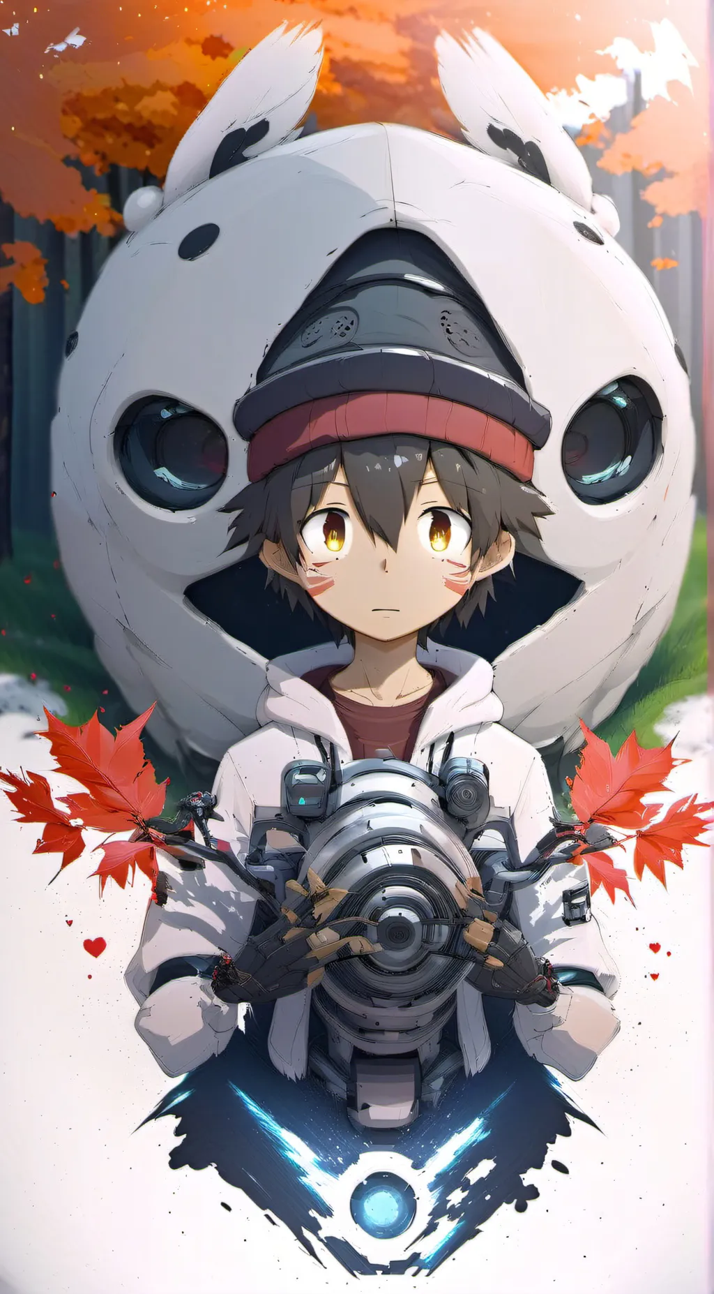 ai character: Reg (made in abyss background