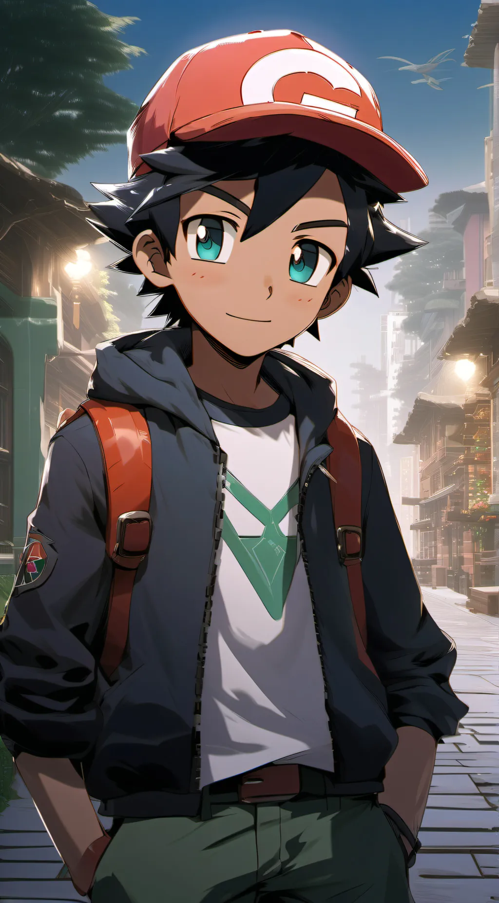 ai character: Ninja  Ketchum  background