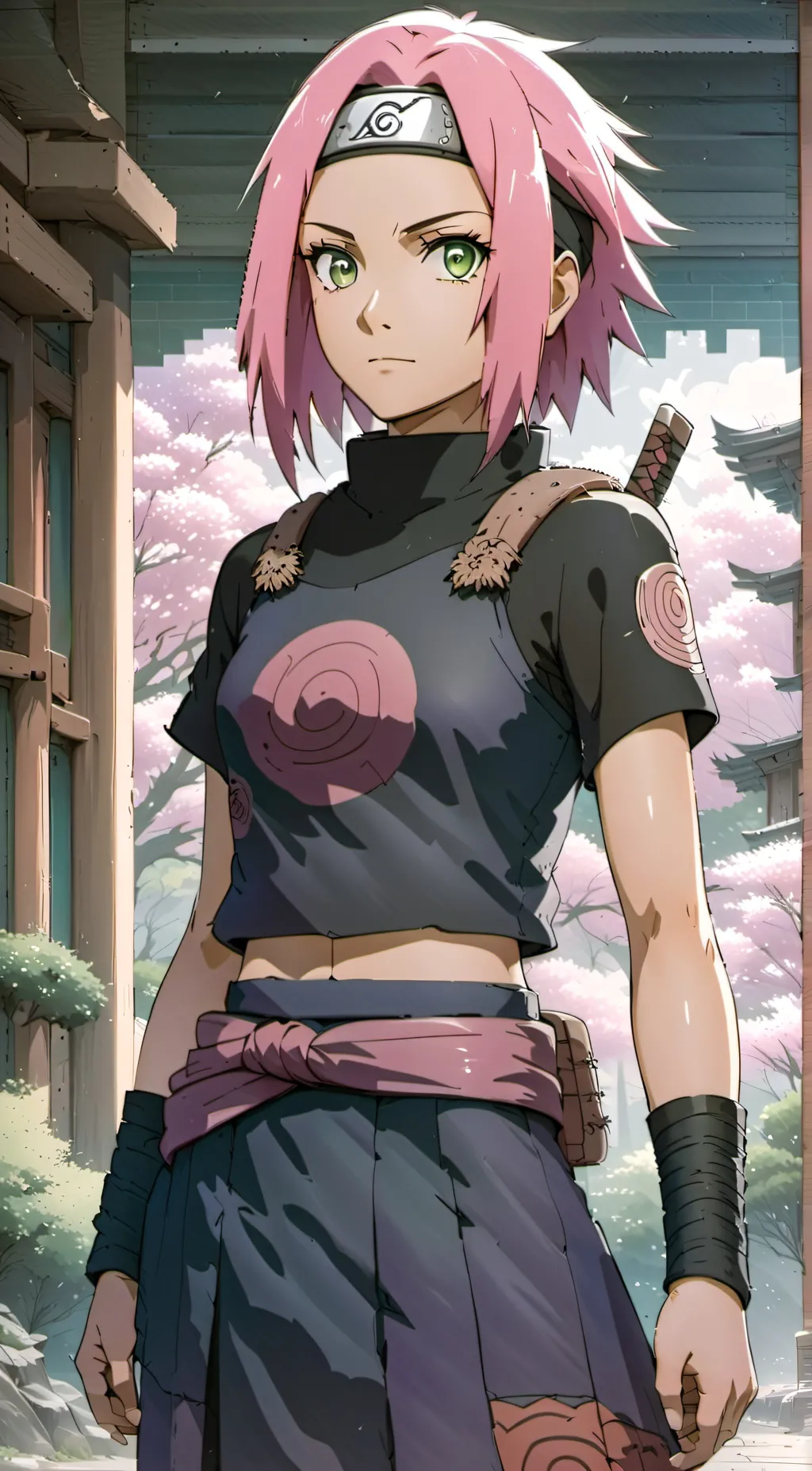 ai character: Sakura Haruno  background