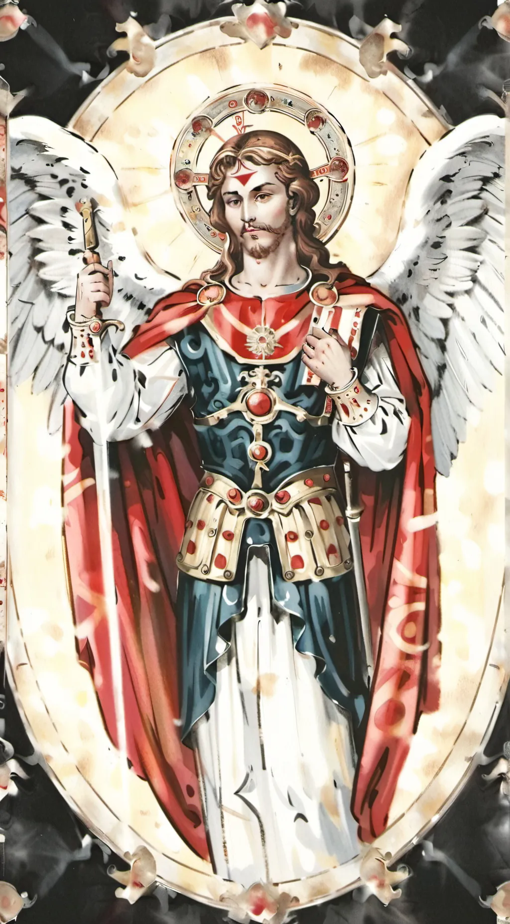 ai character: Archangel Michael  background