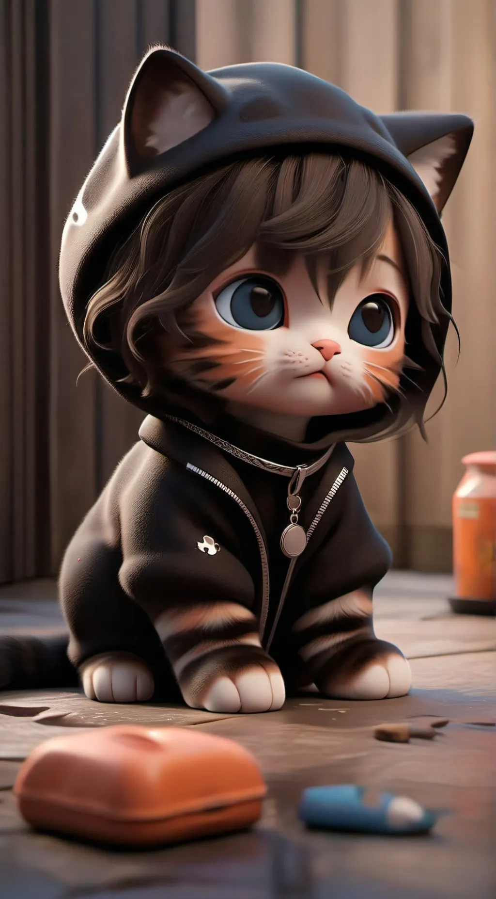 ai character: Cutest kitty  background