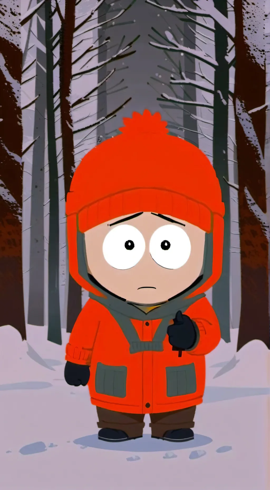 ai character: Kenny McCormick  background