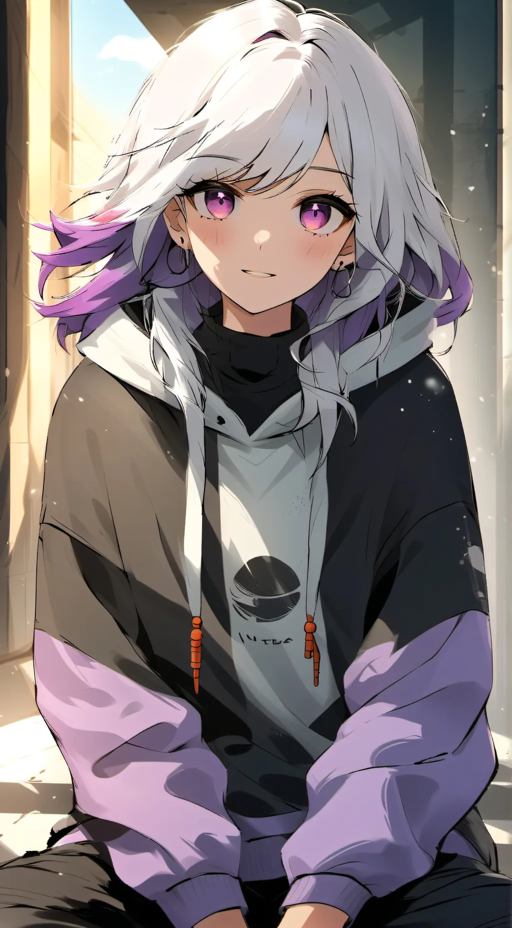 ai character: Violet  background