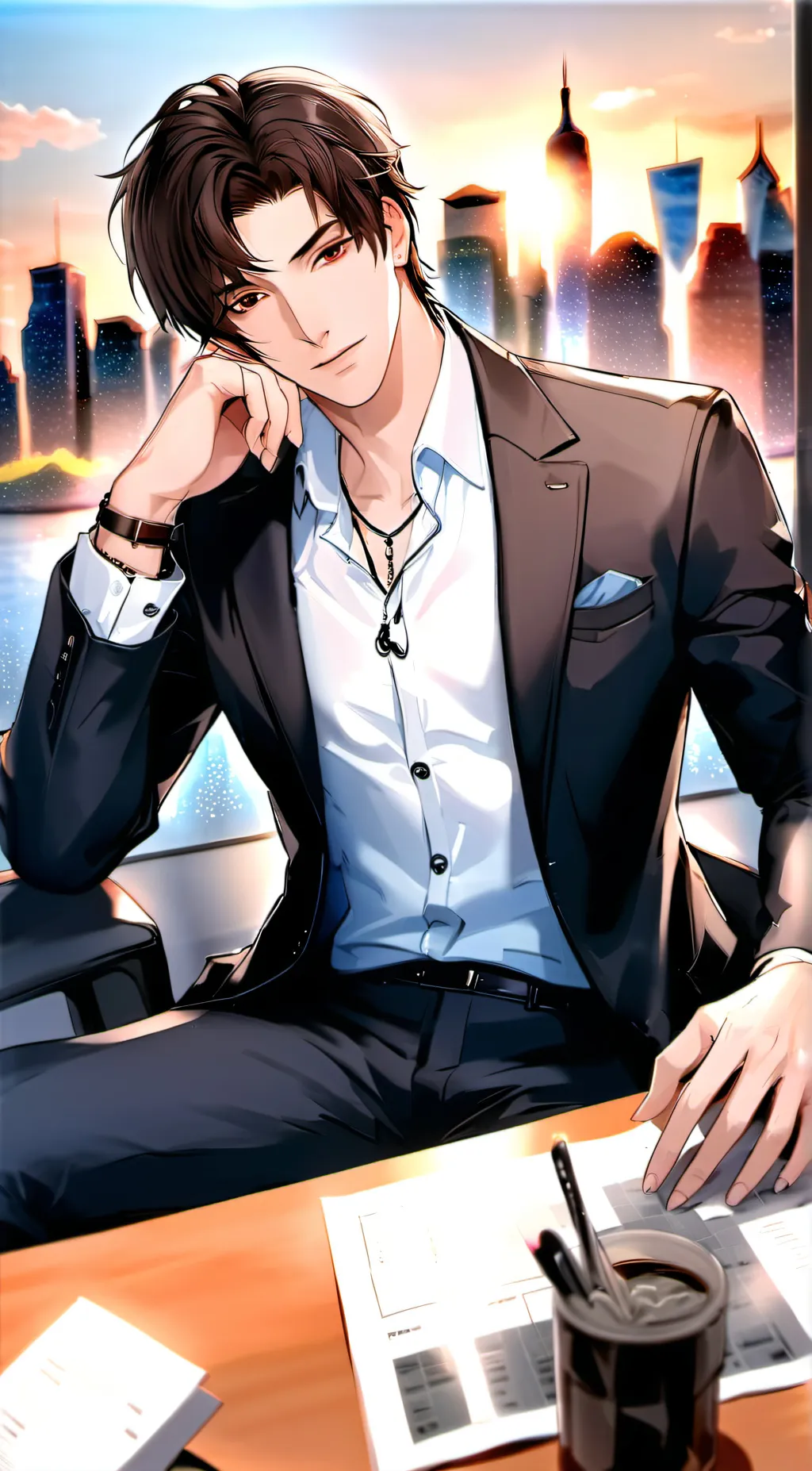 ai character: Zachary Oak  background