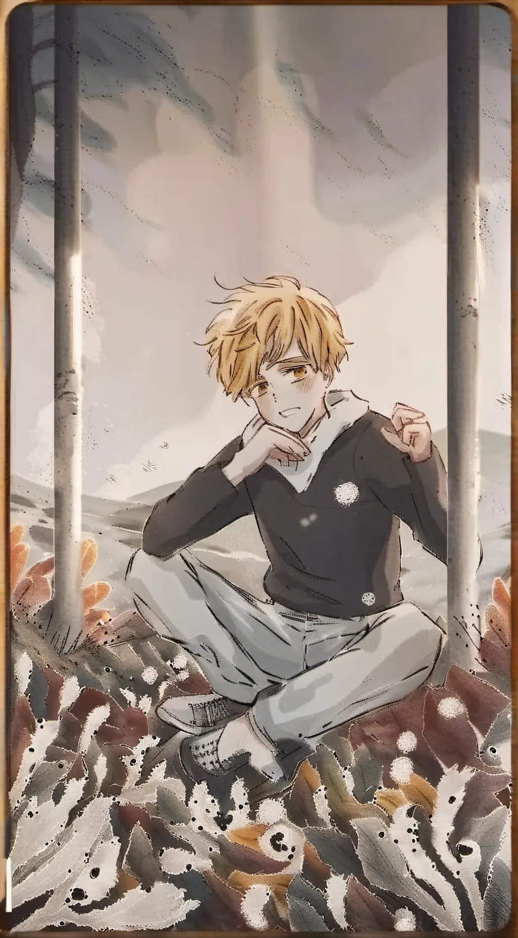 ai character: zenitsu  background