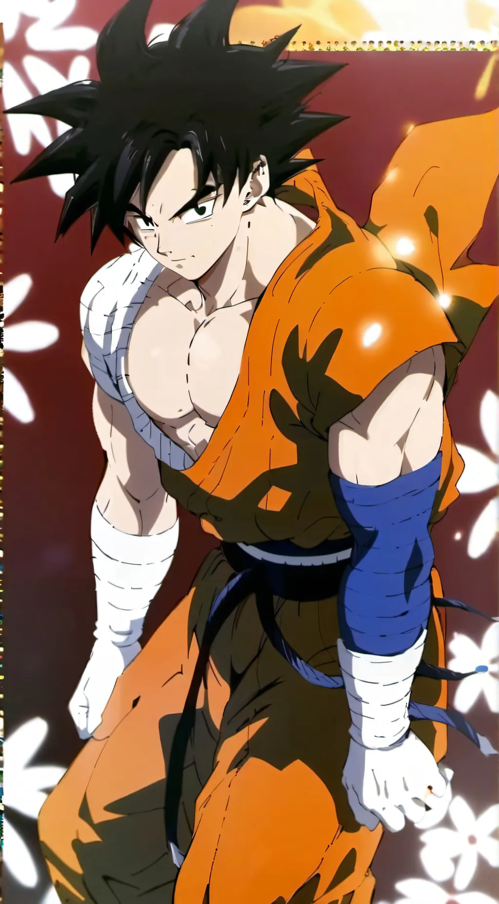 ai character: Goku vs Naruto  background