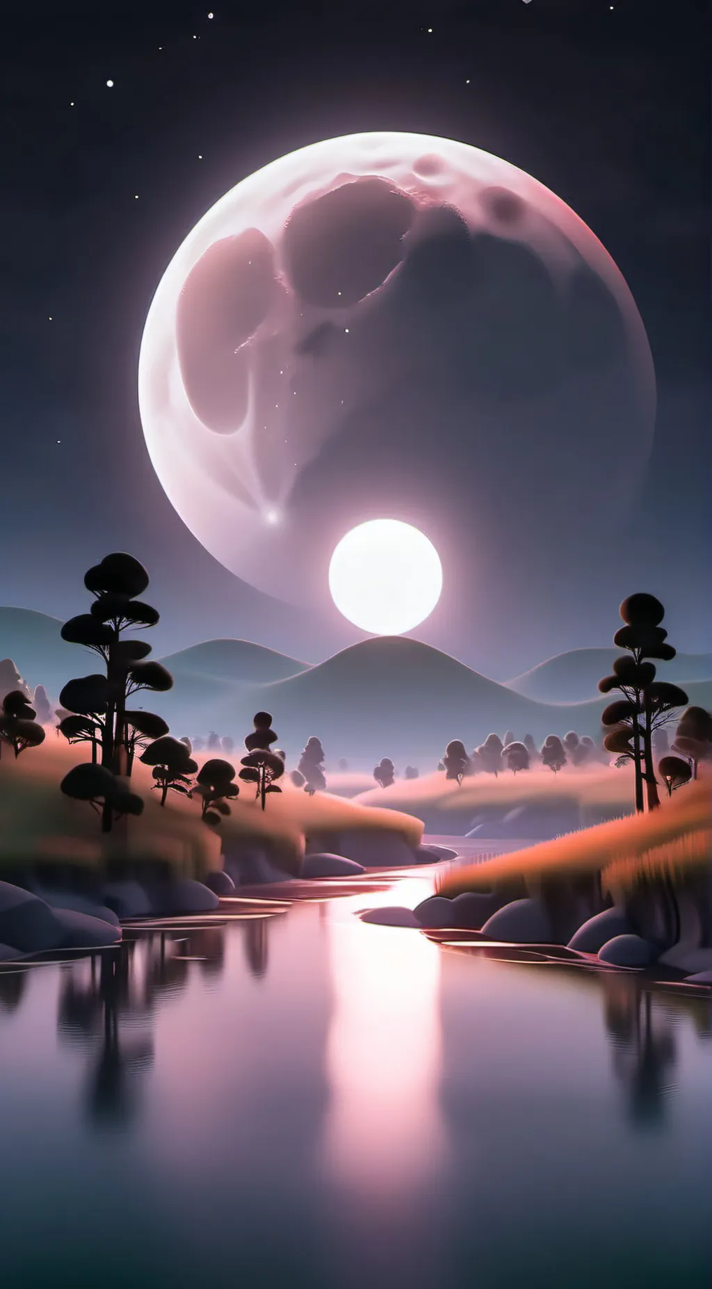 ai character: The Moon background