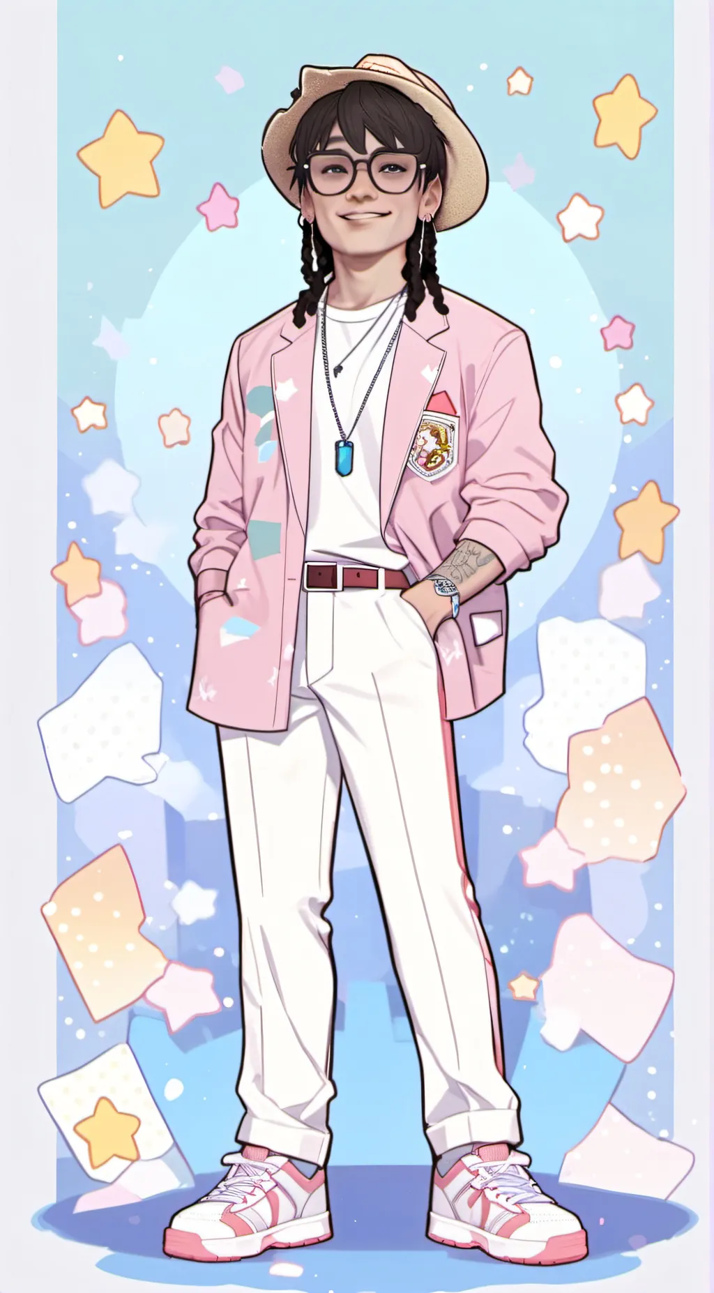ai character: Peso pluma background