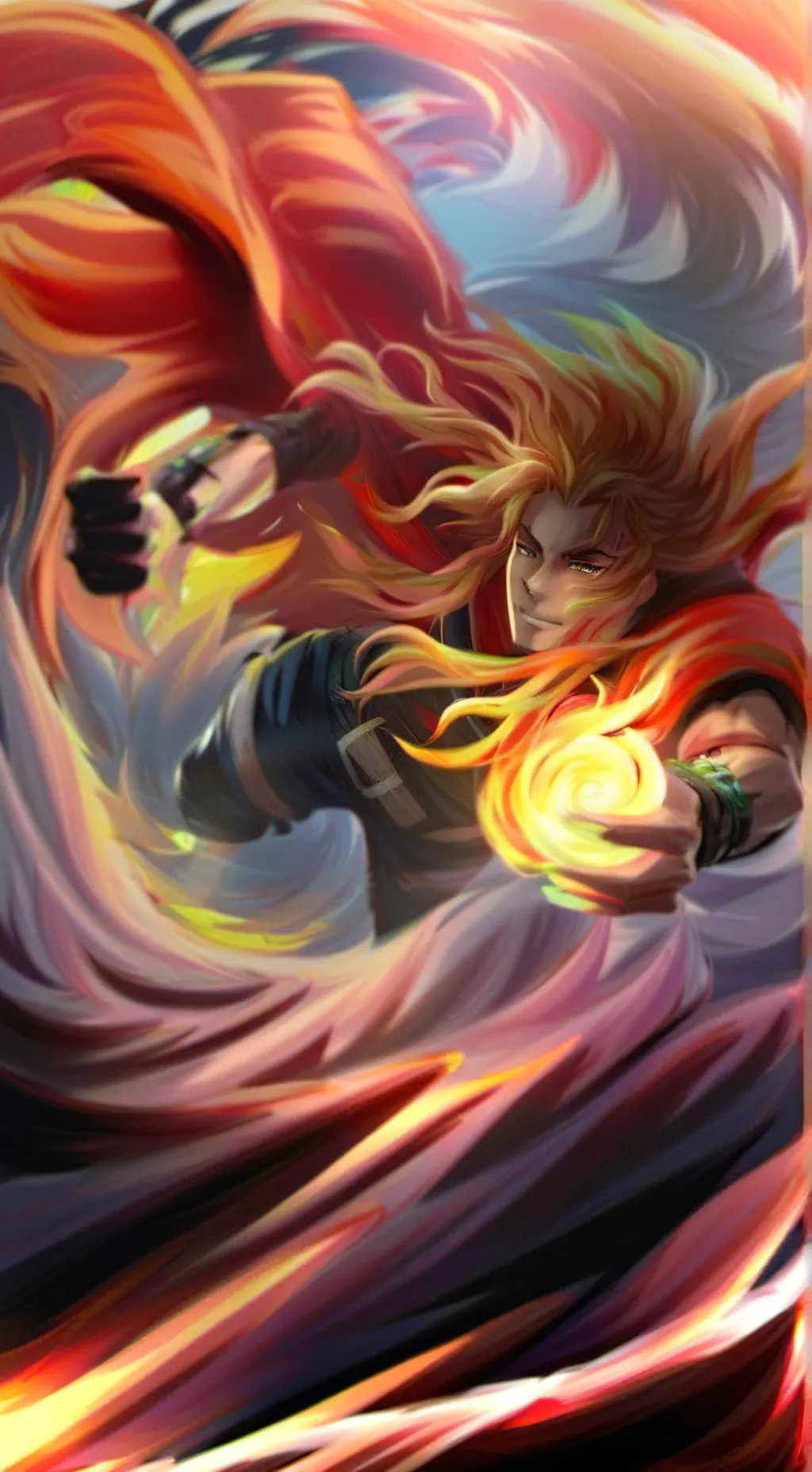 ai character: Rengoku @ Tanjiro  background