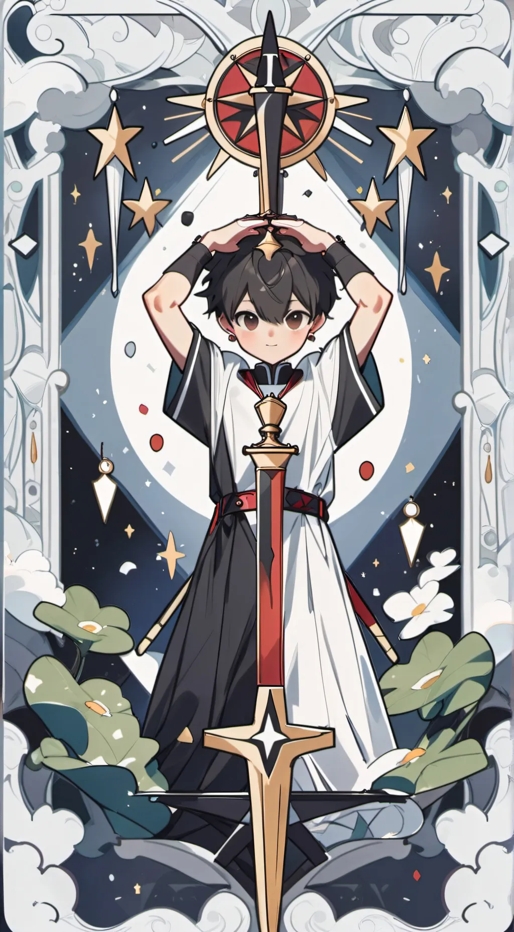 ai character: happy background