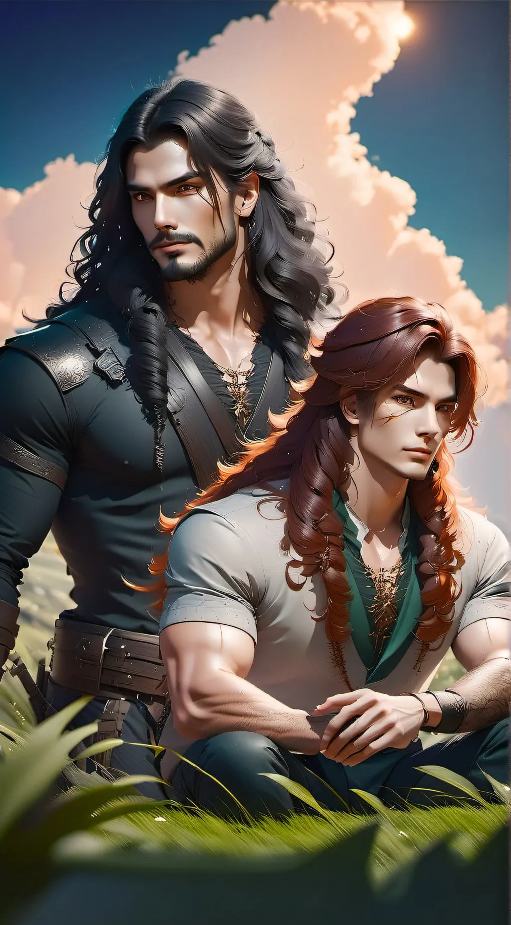 ai character: Scar&Mufasa. background