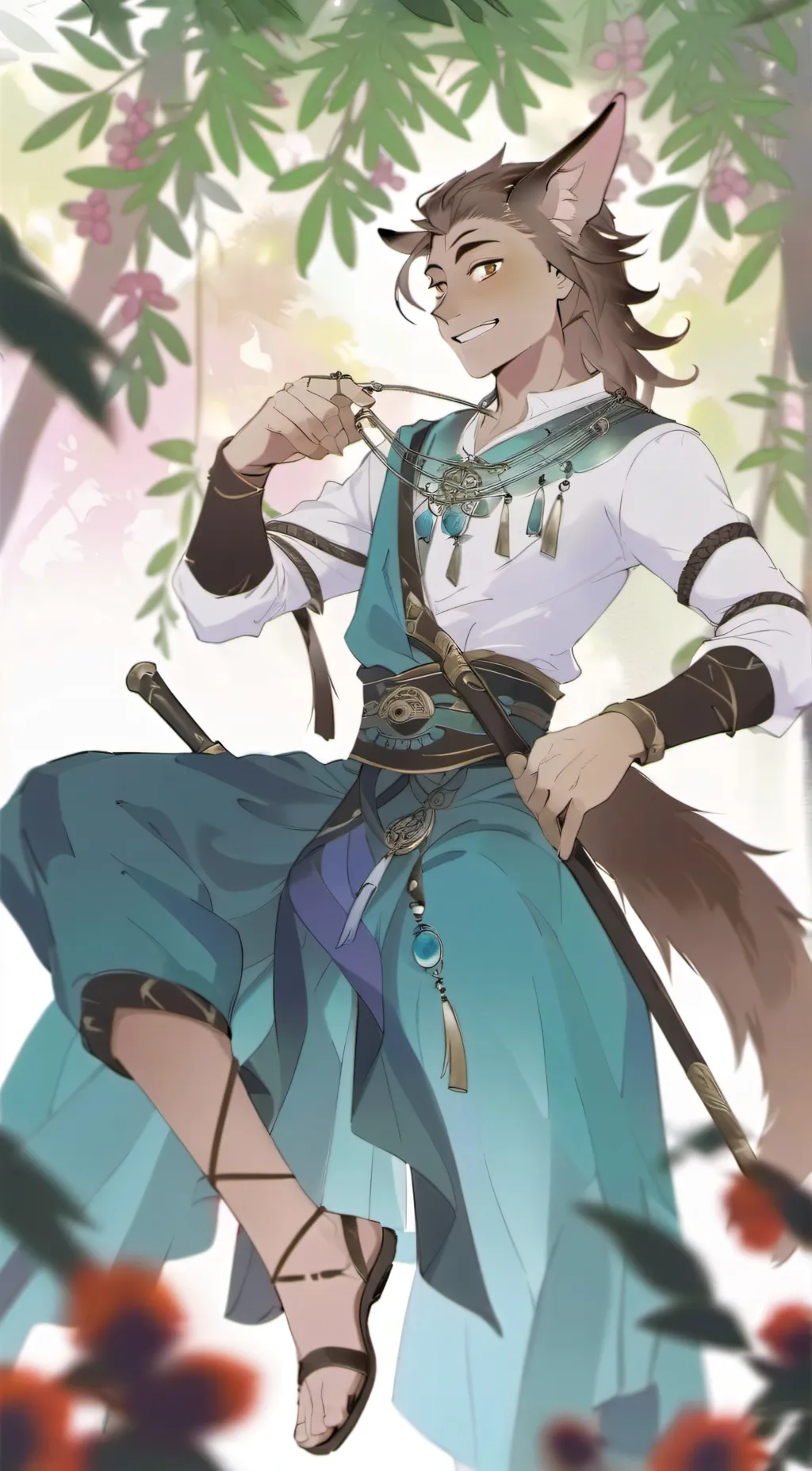 ai character: Blades of furry  background