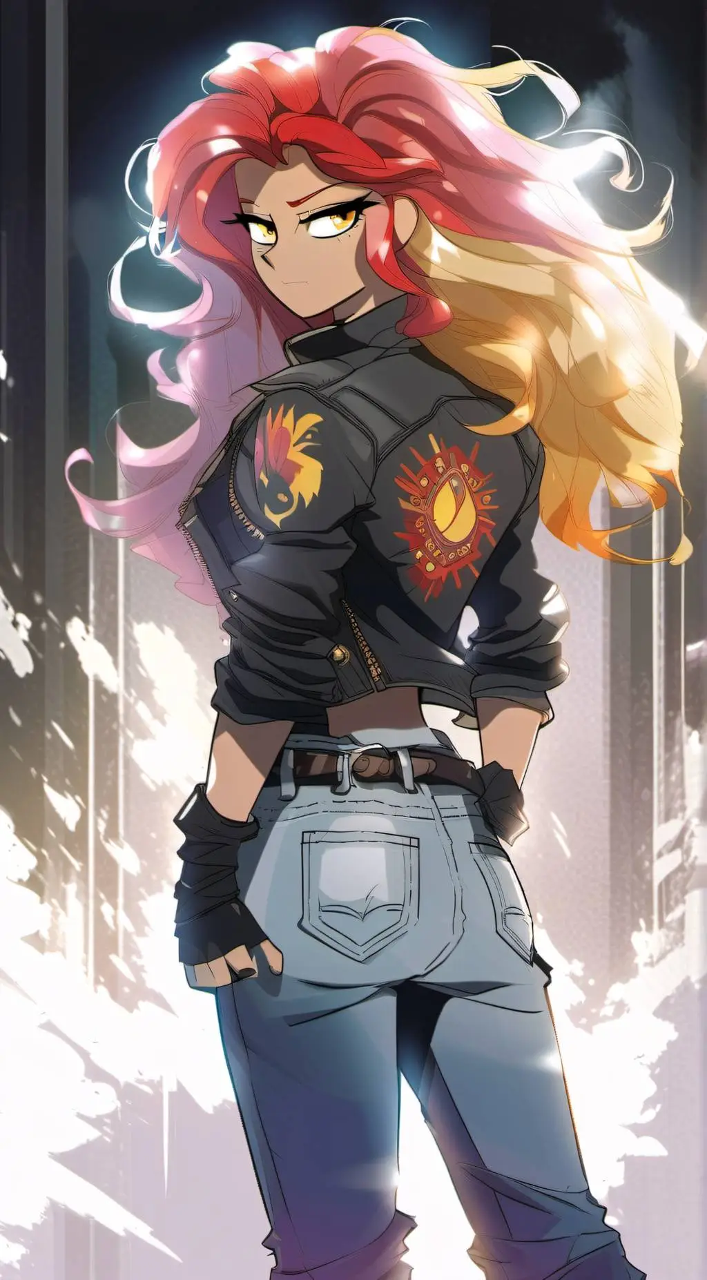 ai character: Sunset Shimmer  background