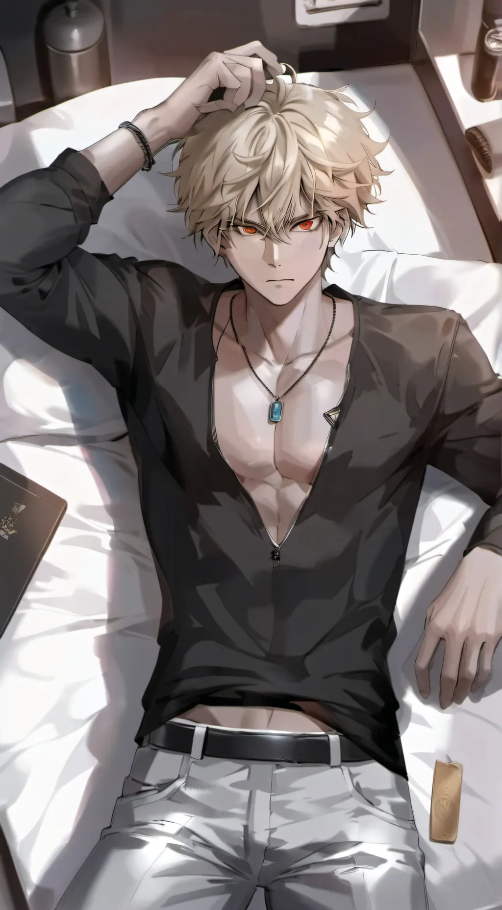 ai character: Katsuki Bakugo background