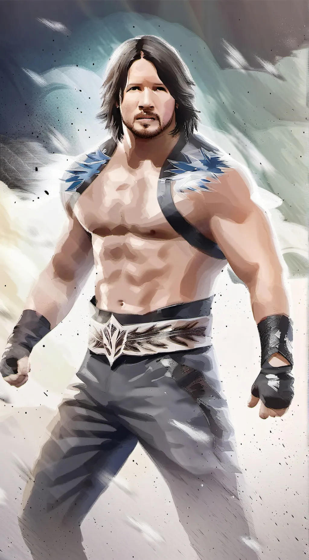 ai character: AJ styles  background