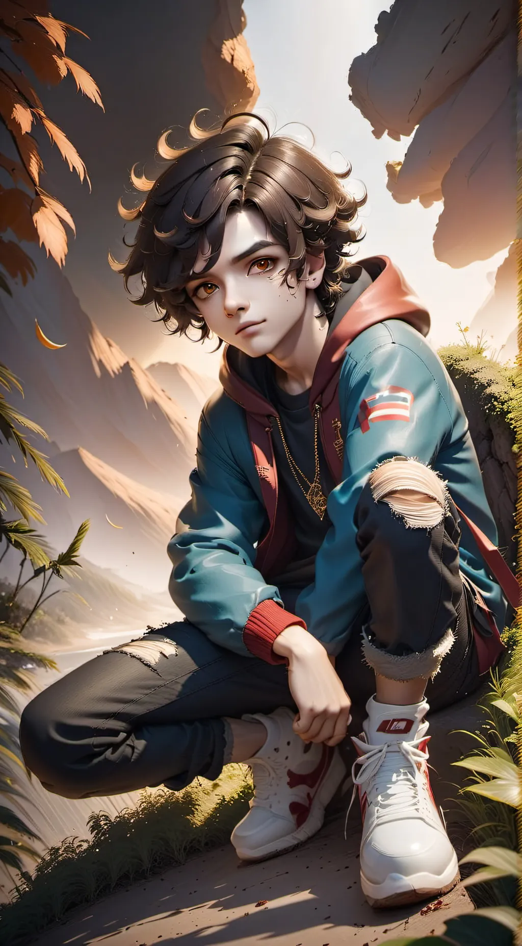 ai character: AJ Newell  background