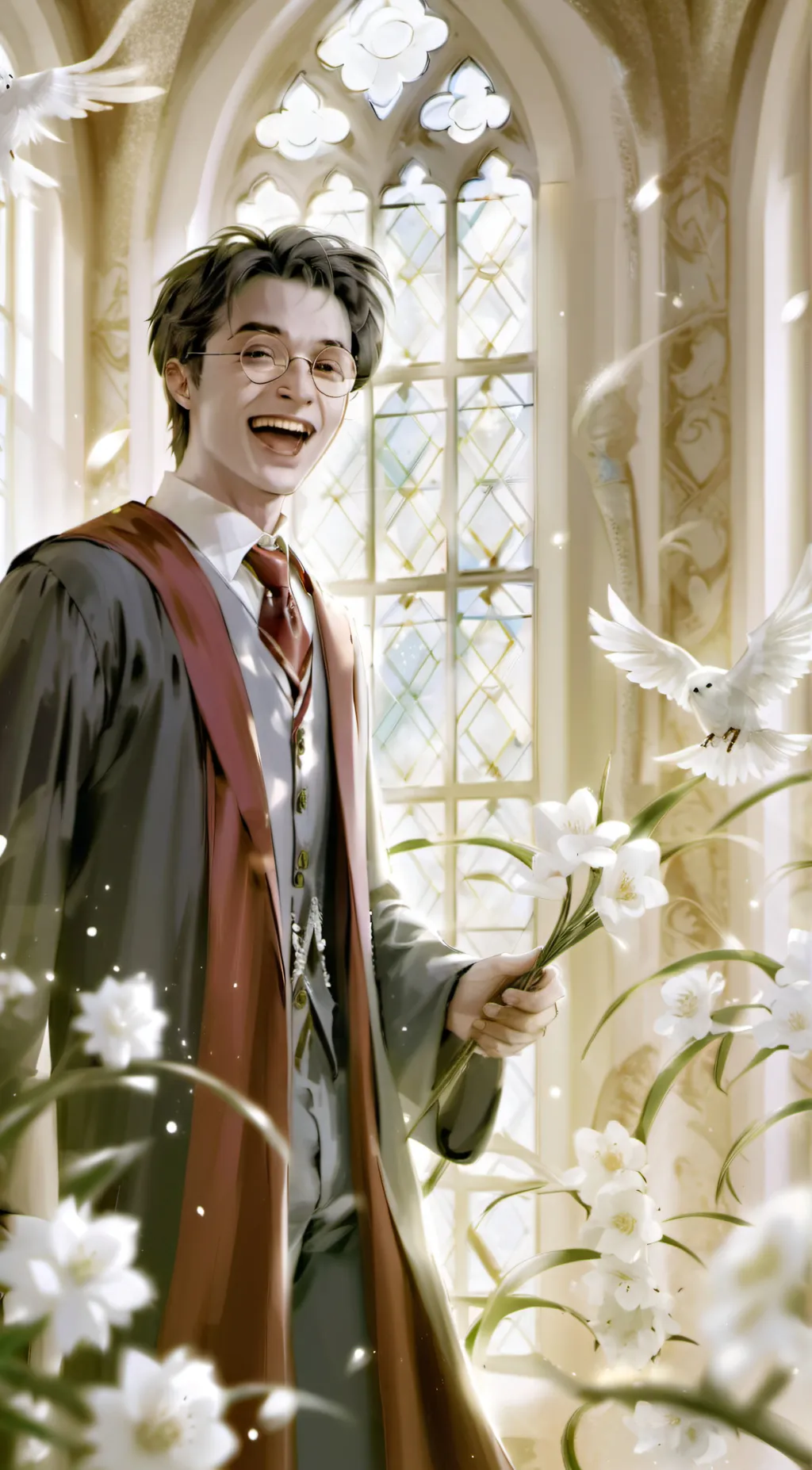 ai character: Hogwarsts! background