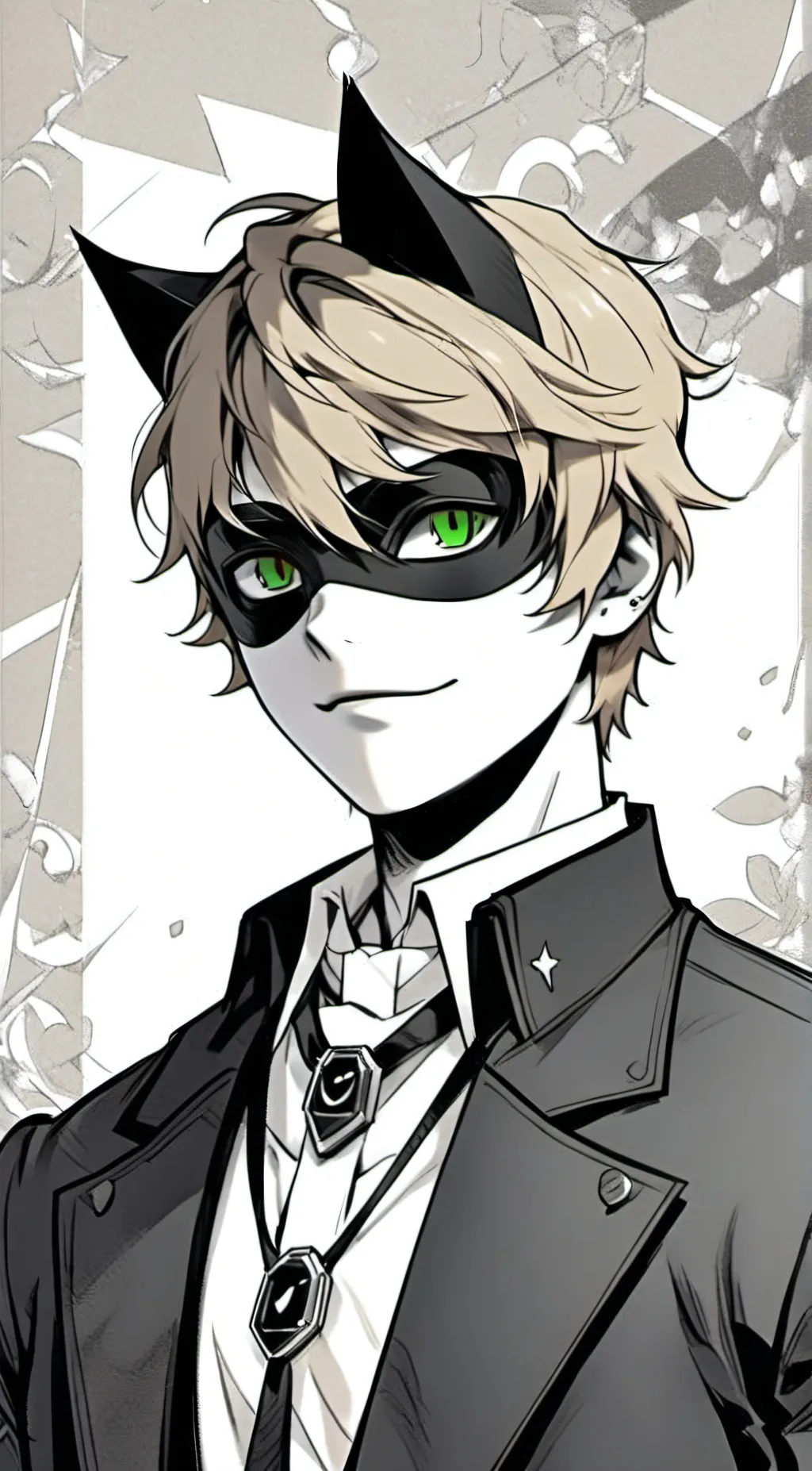 ai character: Chat noir background