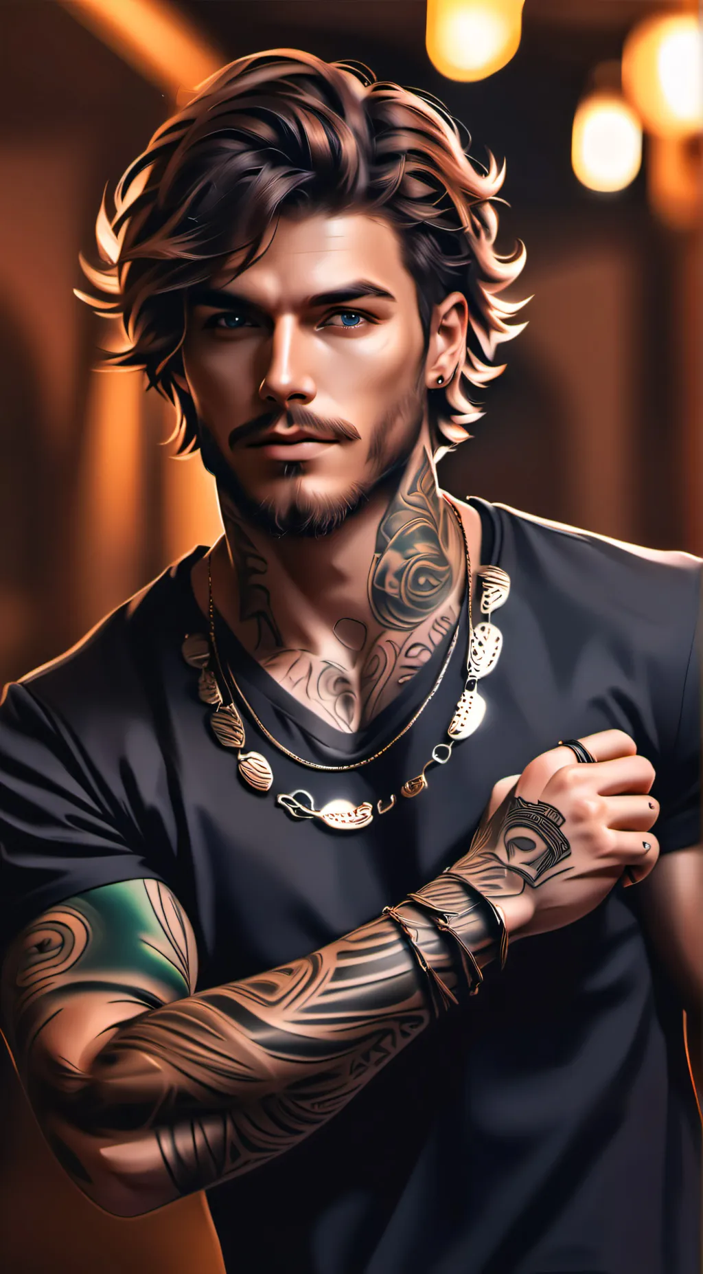ai character: Lorenzo  background