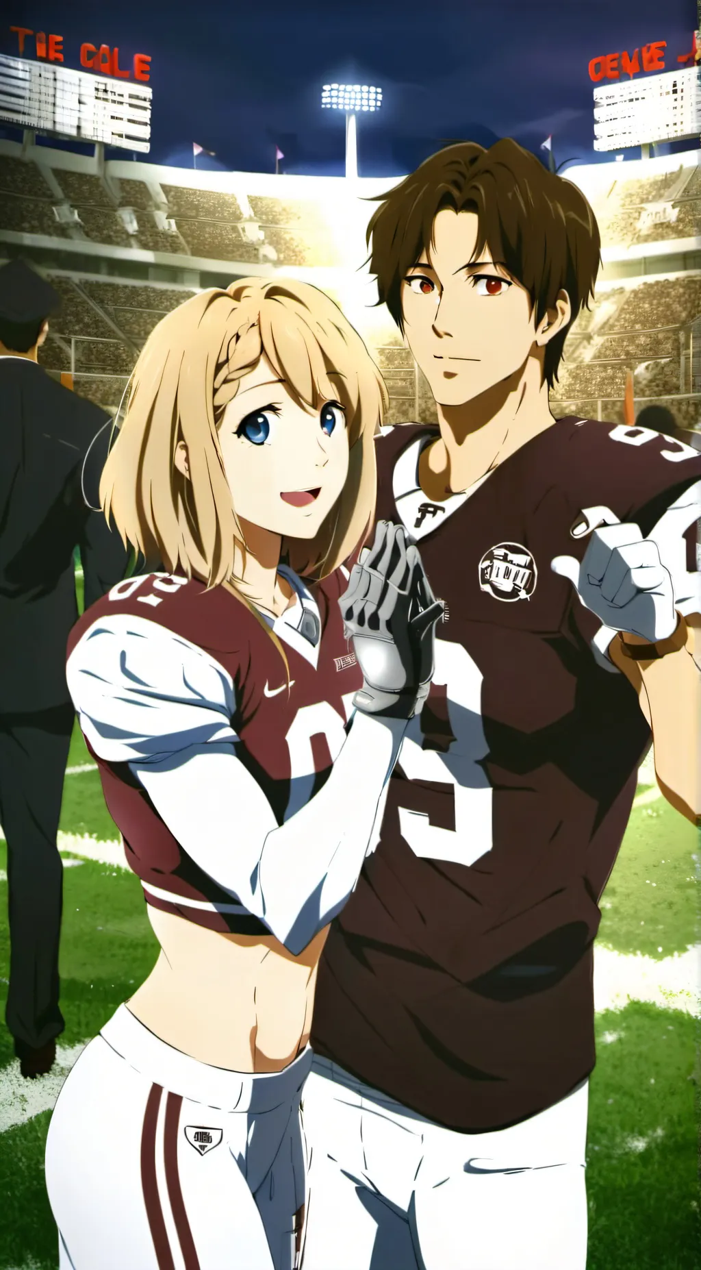 ai character: Football love background