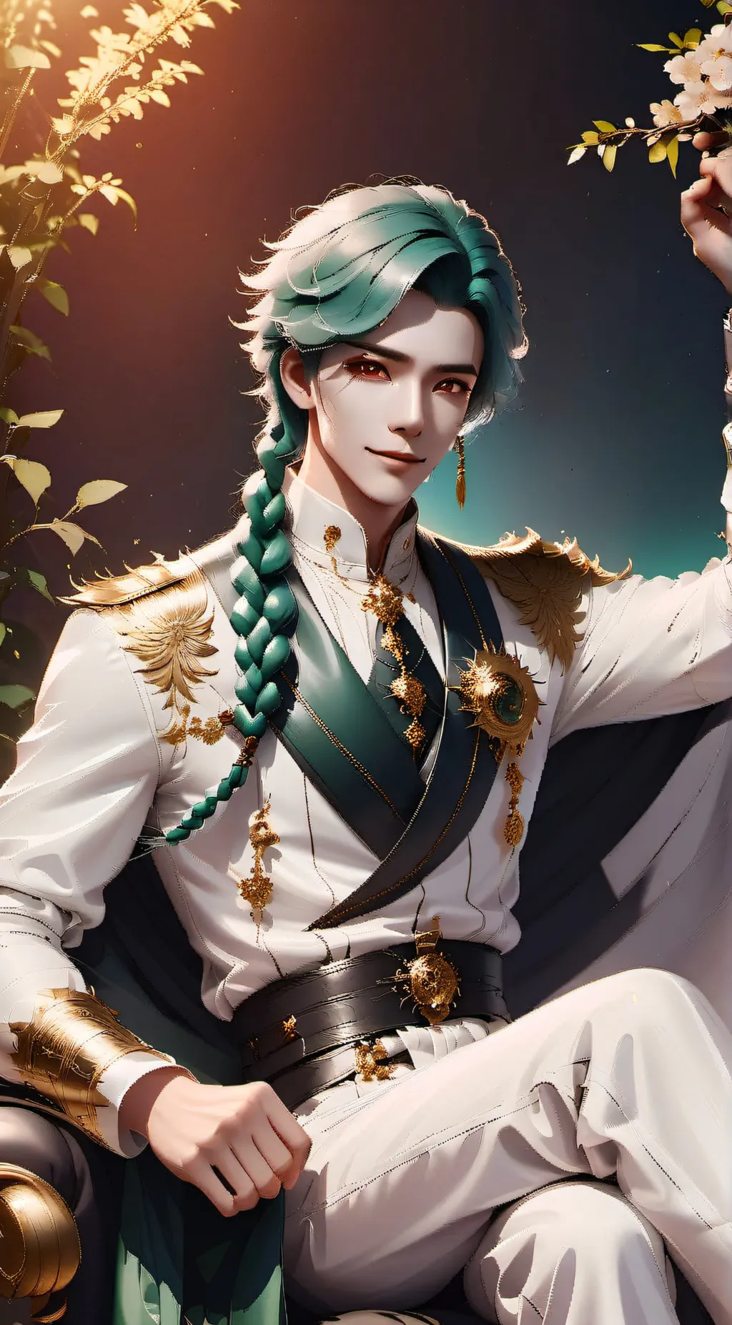 ai character: Verde background