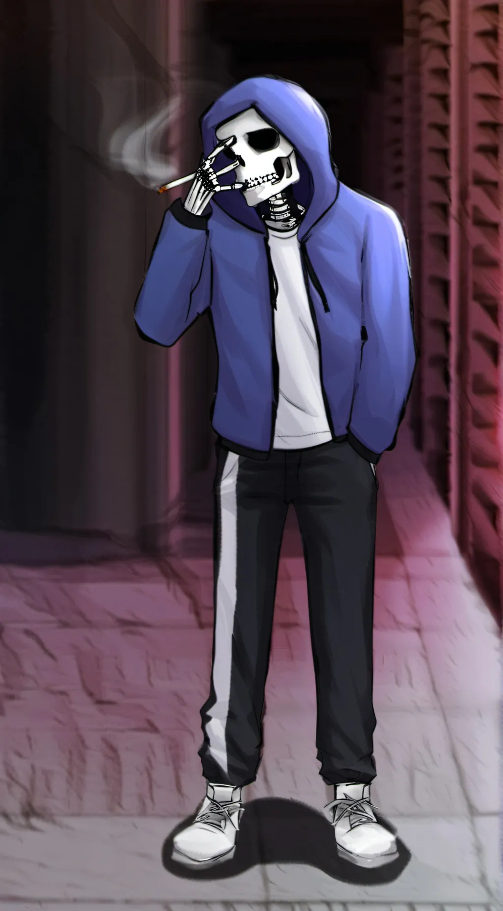 ai character: Dust! Sans background