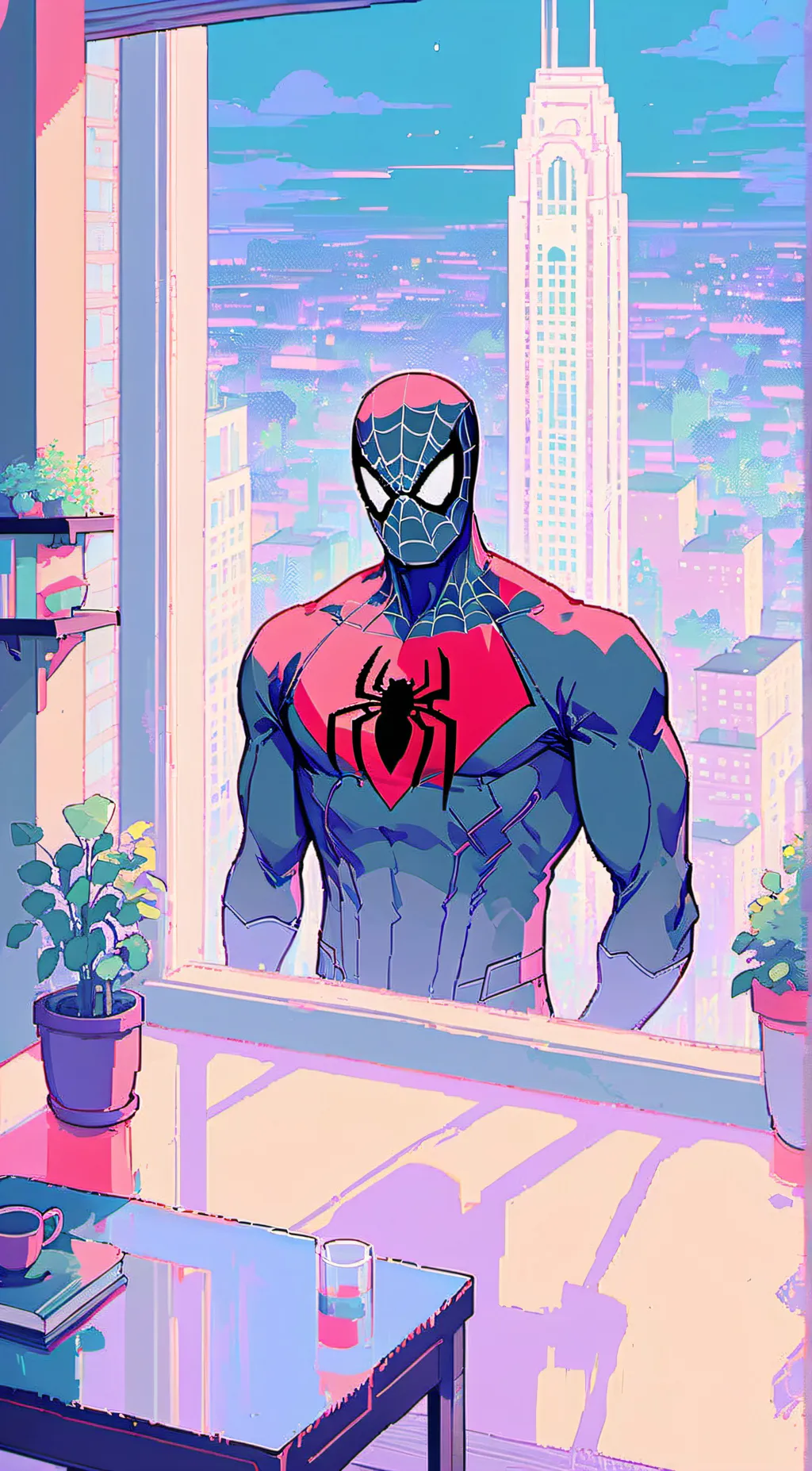 ai character: Bluey-man background