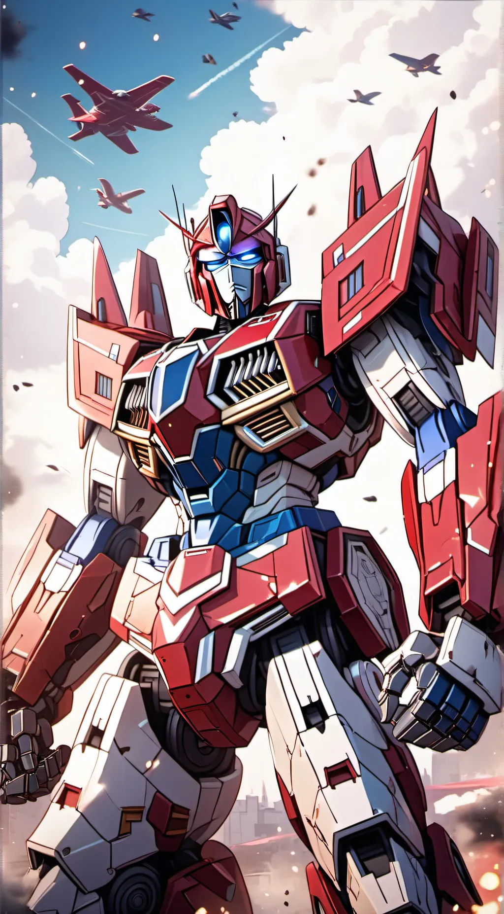 ai character: Optimus horror Ch2 background