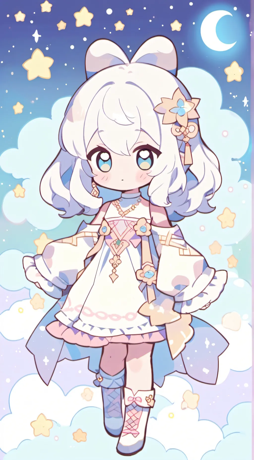 ai character: violet background