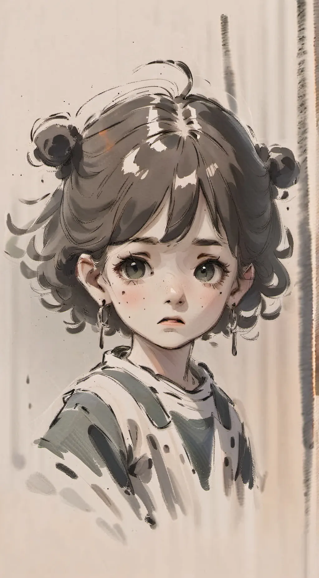 ai character: earing kid background