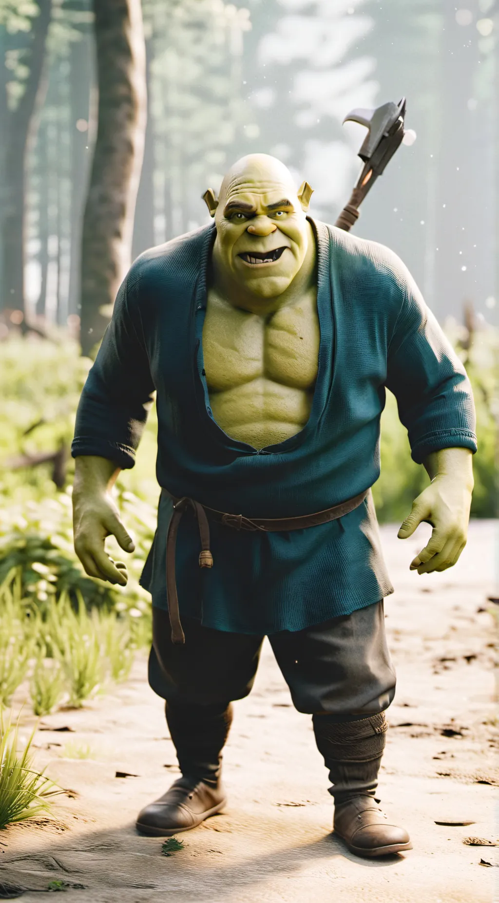 ai character: Shrek background