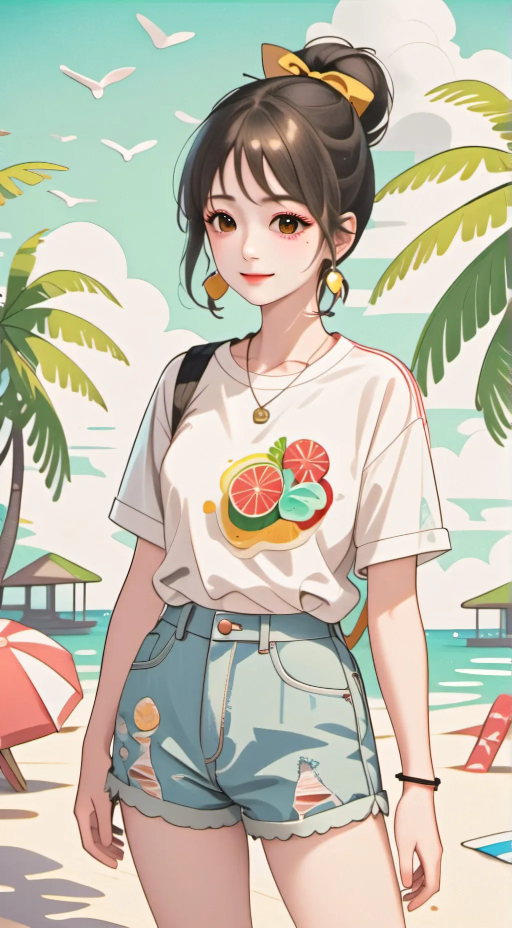 ai character: Summer background