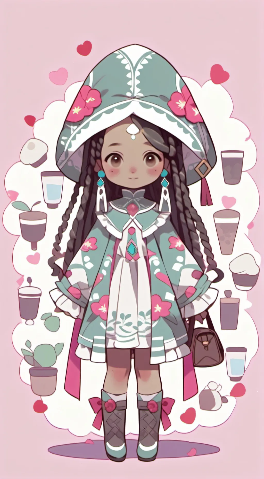 ai character: Ariana background