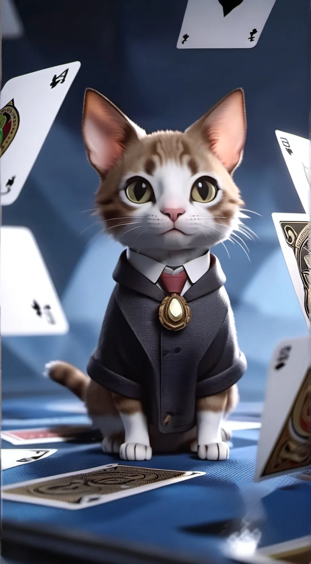 ai character: (uno lover) Cat background