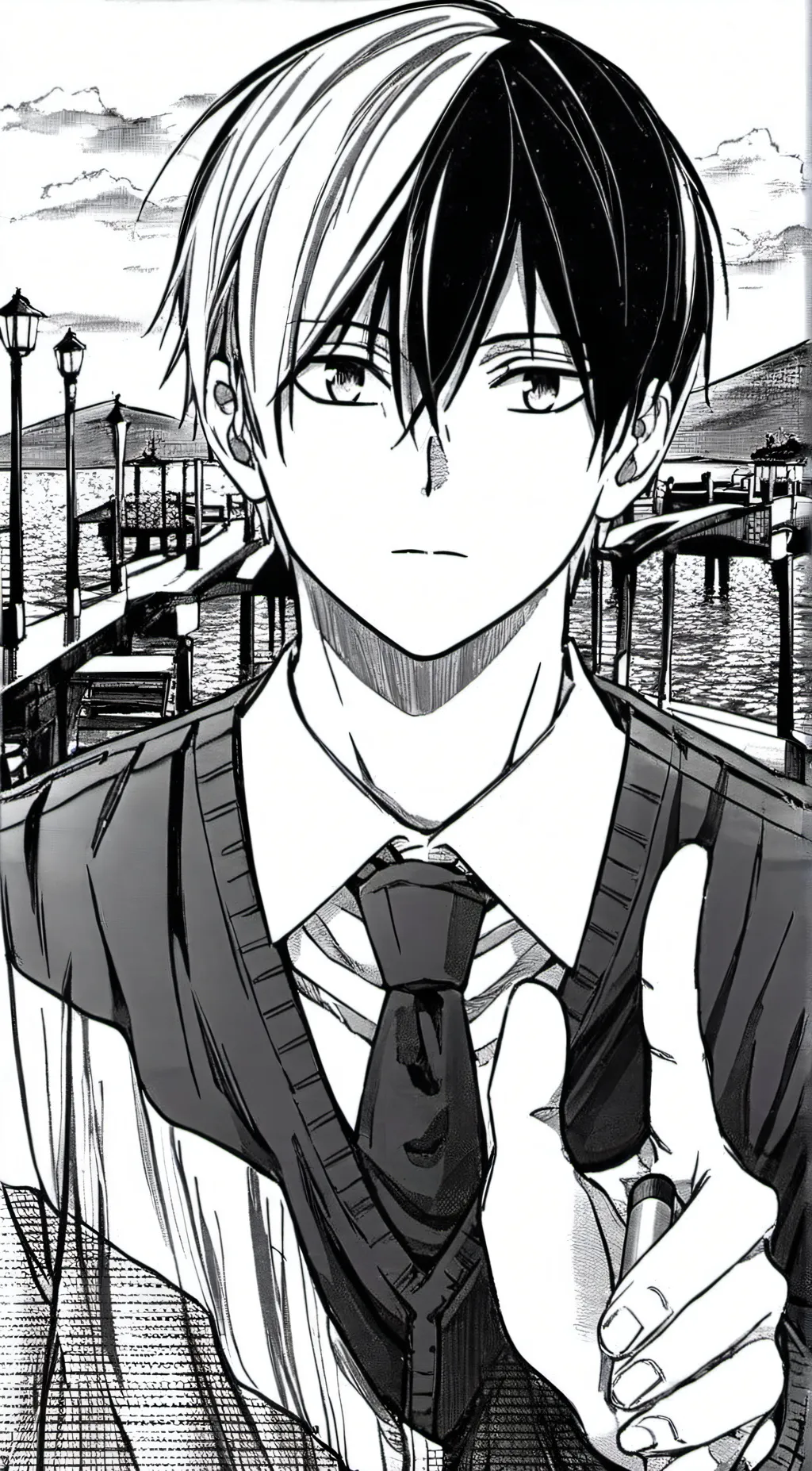 ai character: Shoto todoroki background