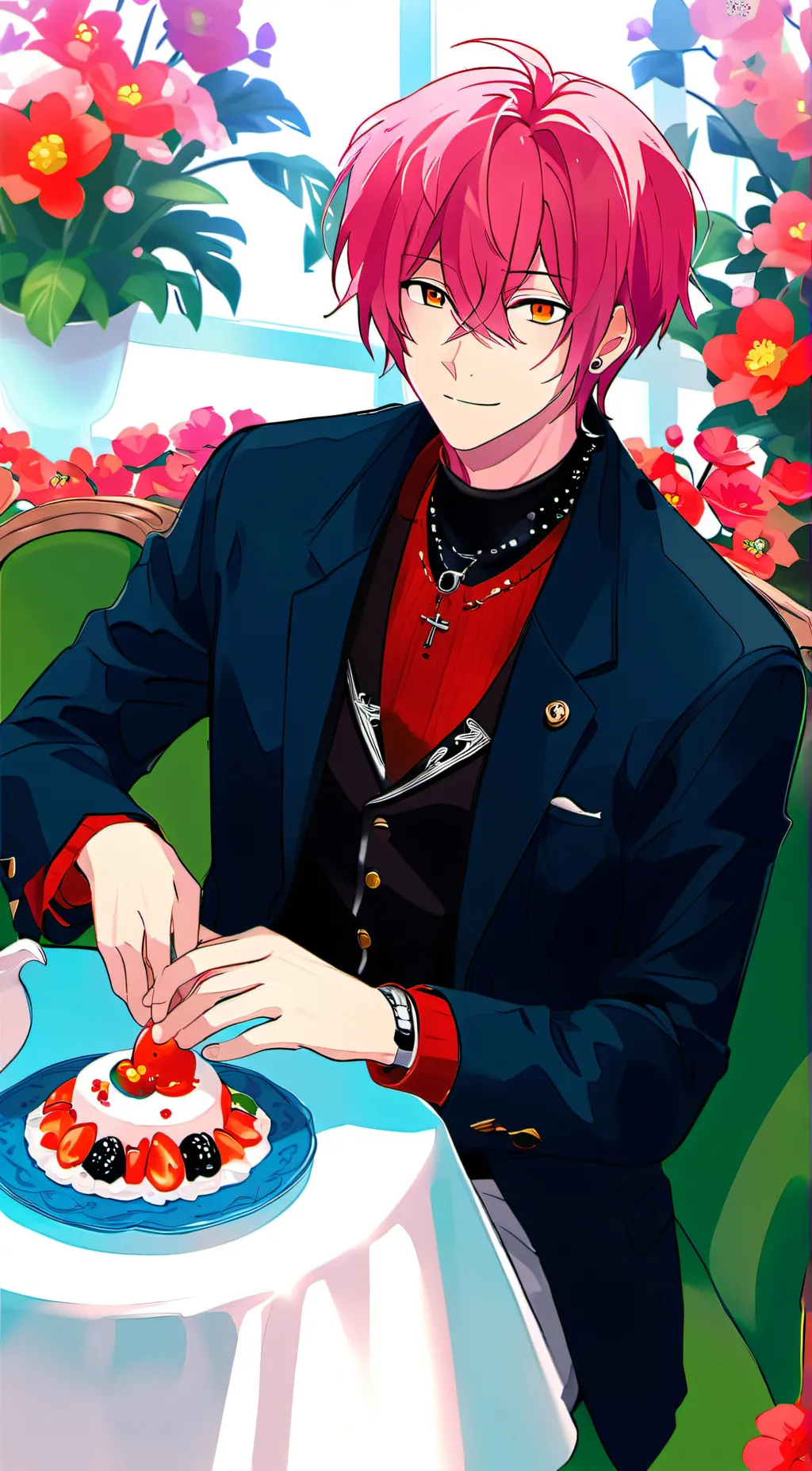 ai character: Tsukasa Suou background