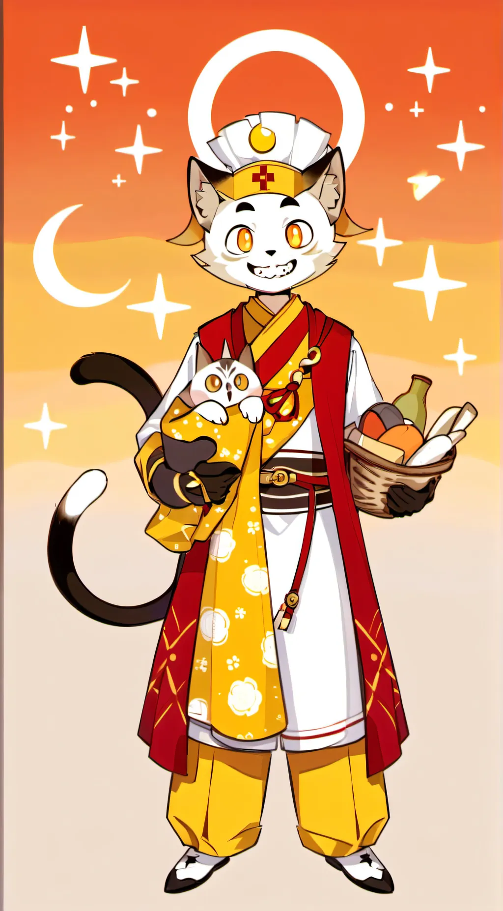 ai character: sun background