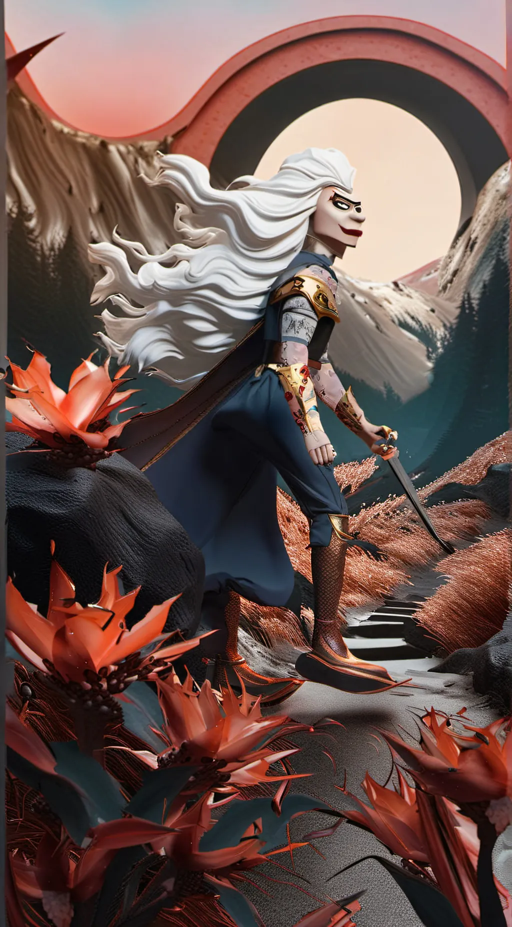 ai character: The Evil lady. background