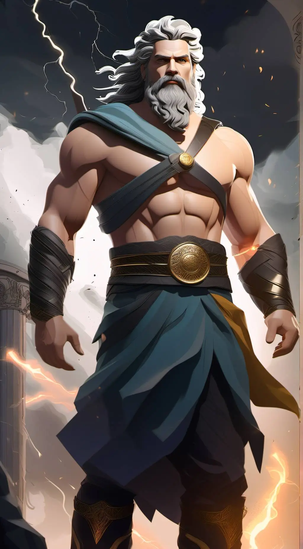 ai character: Zeus  background