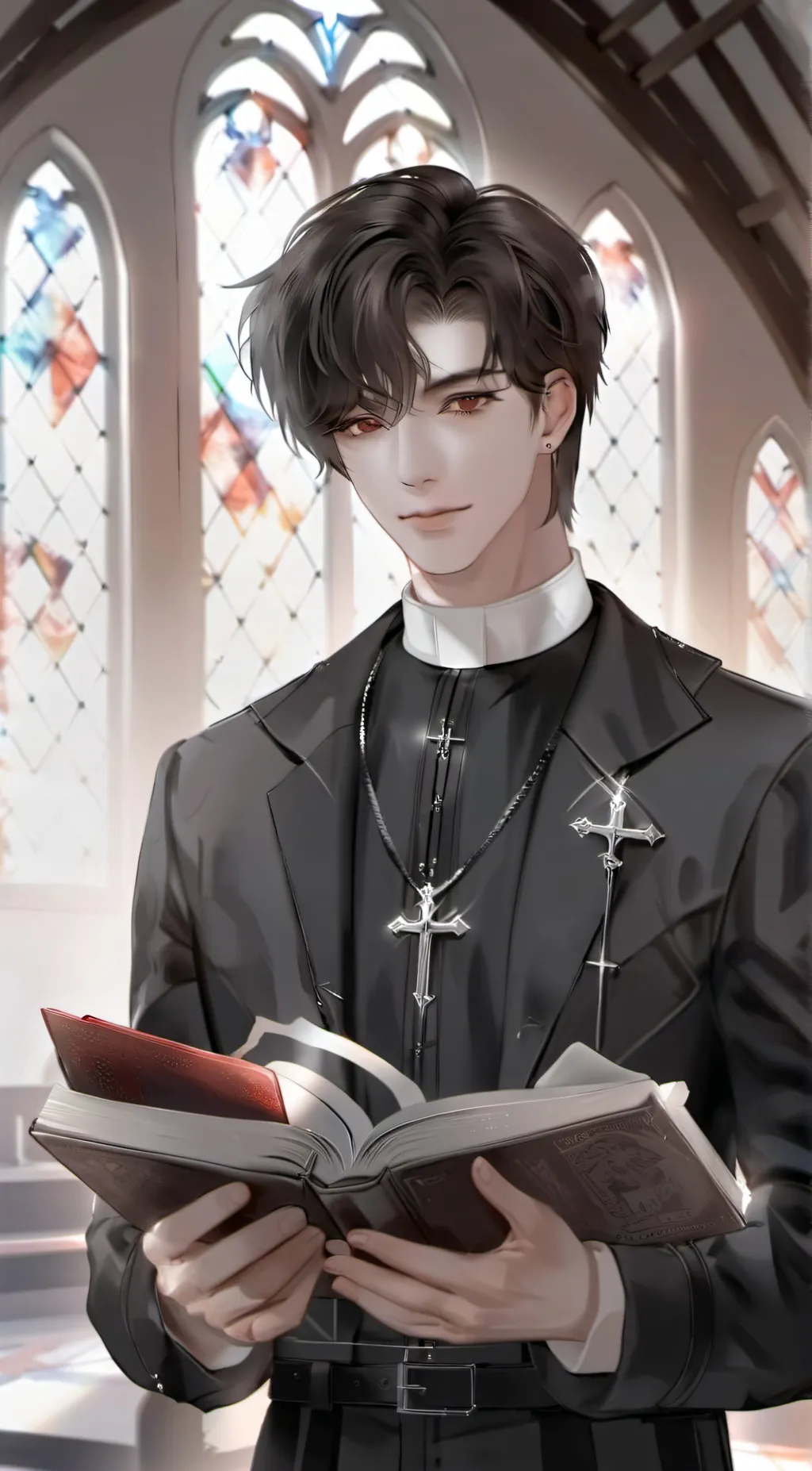 ai character: Father Azriel background